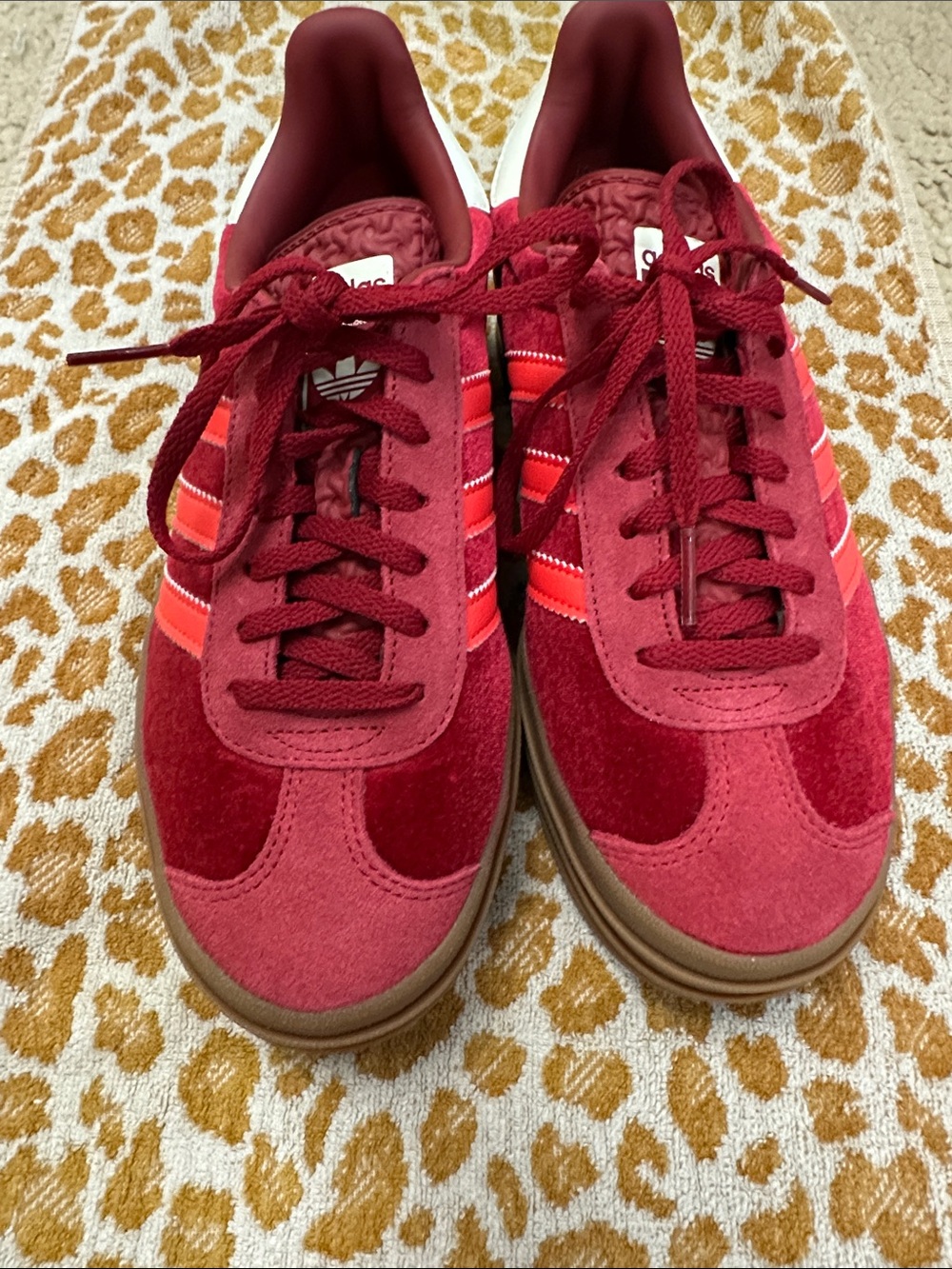 adidas Women’s Maroon and Red Suede Sneakers
